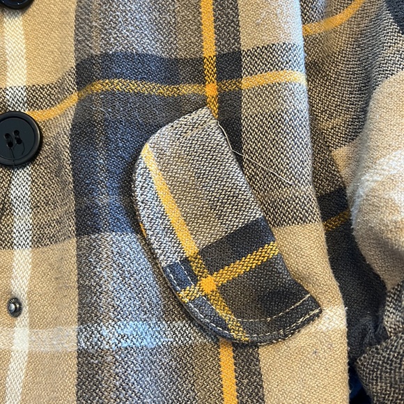 H&M little Girls Dress/casual Coat Plaid color - Picture 5 of 8